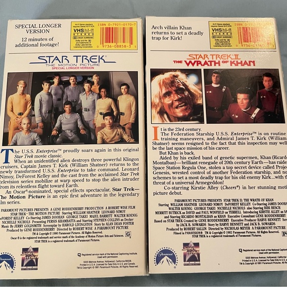 Star Trek Movies I-V 25th Anniversary Collector’s Box VHS 1991 Vintage Sci-fi - Picture 11 of 13